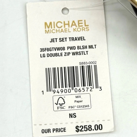 Michael Kors Large Messenger Bag & Large Double Zip Wallet Vanilla/Powder Blush - Picture 14 of 14